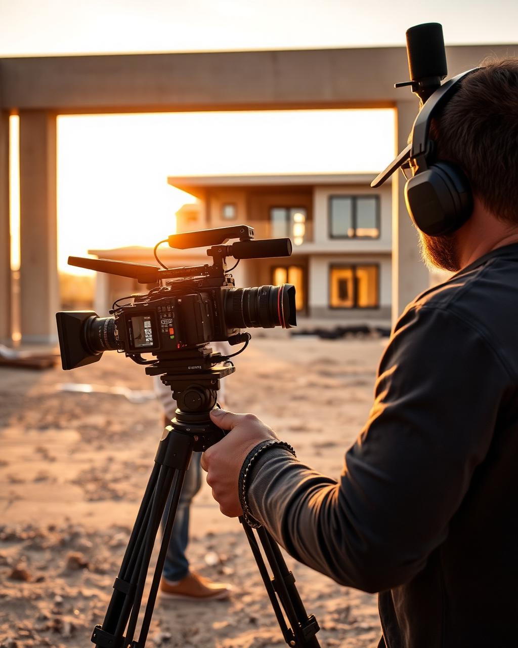 Behind the scenes filming